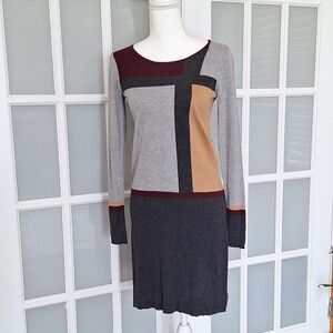Max Studio Colorblock Sweater Dress